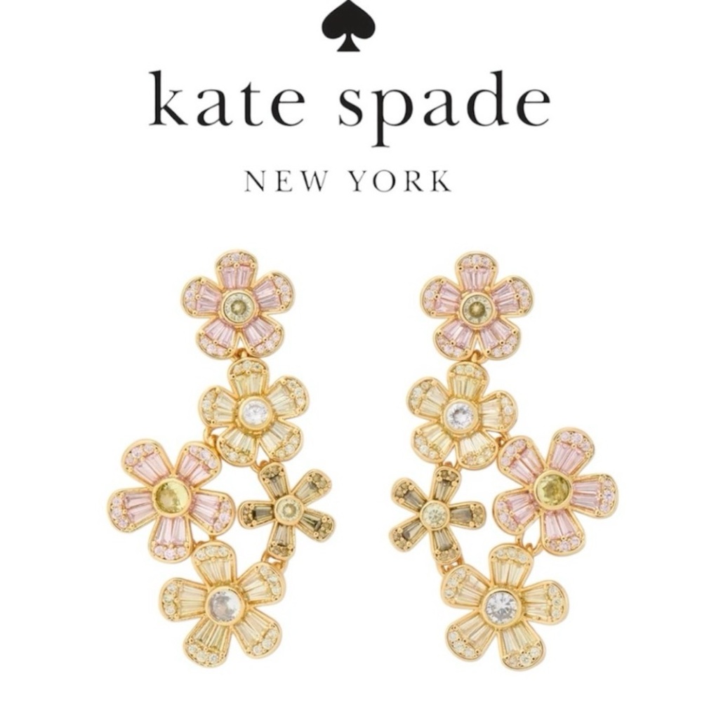 New Kate Spade Fleurette Linear Earrings